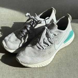 Nike Epic React Flyknit 2 Vast Grey Blue Lagoon